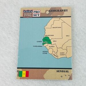 1991 Pro Set Desert Storm Senegal Geography Trading Card #51 Republic of Senegal